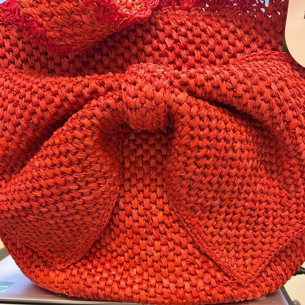 Kate Spade Vibrant Red Woven Tote
